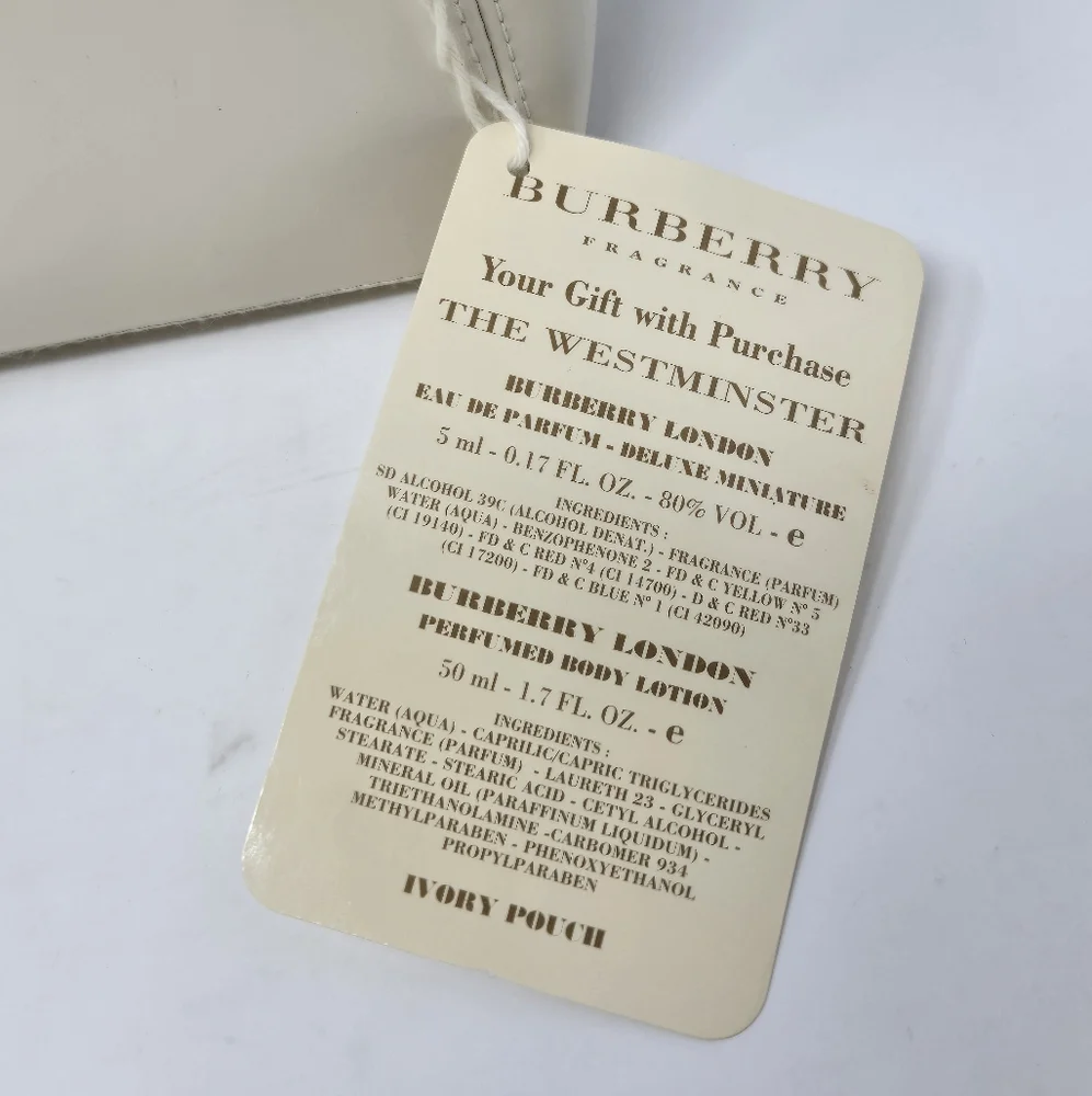 NWT BURBERRY FRAGRANCE TRAVEL POUCH CREAM NOVA CHECK PLAID COSMETIC MAKEUP CASE - Picture 14 of 14